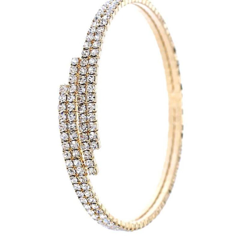 Designer Multi Rhinestone Endless Memory Wier Brac